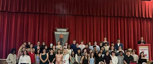 Members of the National Honor Society pose for a photo